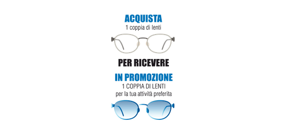 Promozione speciale Essilor : raddoppia le tue lenti !